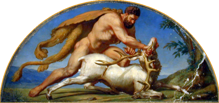 Грек мифологиясы: Гераклдың төртінші ерлігі: Керинея бұғысы