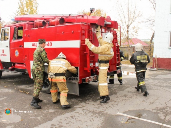 Астана жаңалықтары: Астаналық өрт сөндіру бөлімі еліміздегі үздік бөлімдердің қатарында